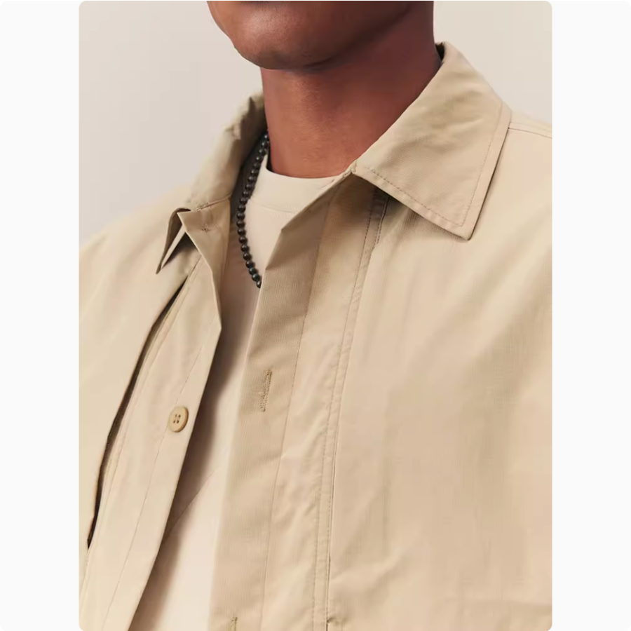 Astute Lightweight Beige Work ShirtAstute Lightweight Beige Work Shirt - Image 3